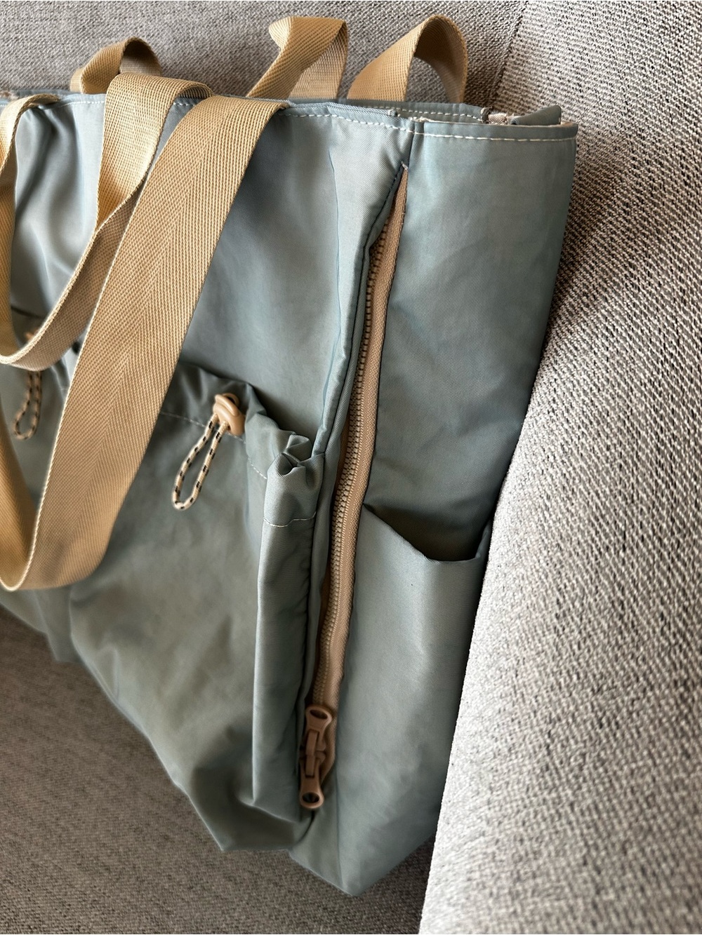 Beige Sport Carryall with Blue Custom Dye - Beis - Picture 4 of 5